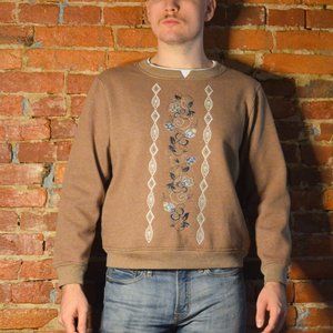 Vintage Brown Floral Grandma Sweatshirt